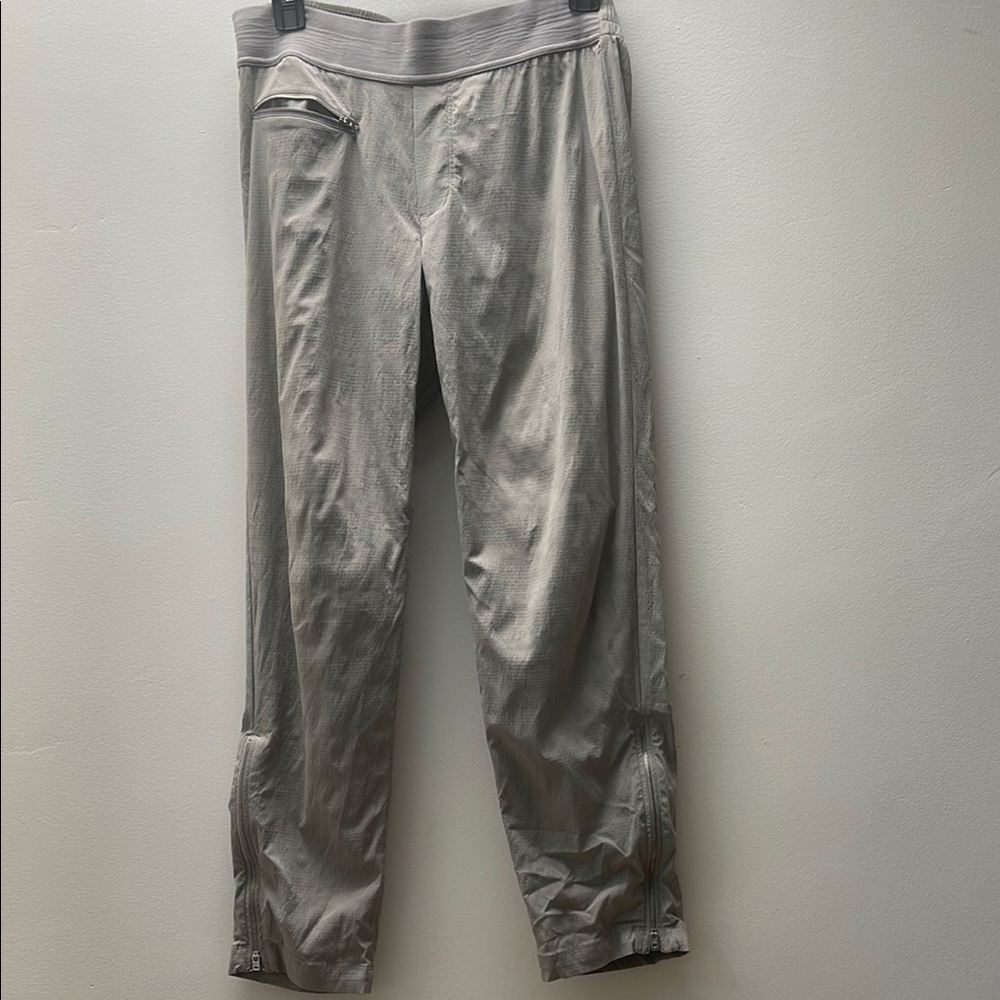 Athleta Gray Joggers with Relaxed Fit and Tapered Legs